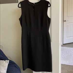 J. Crew Factory • black keyhole neck sheath dress